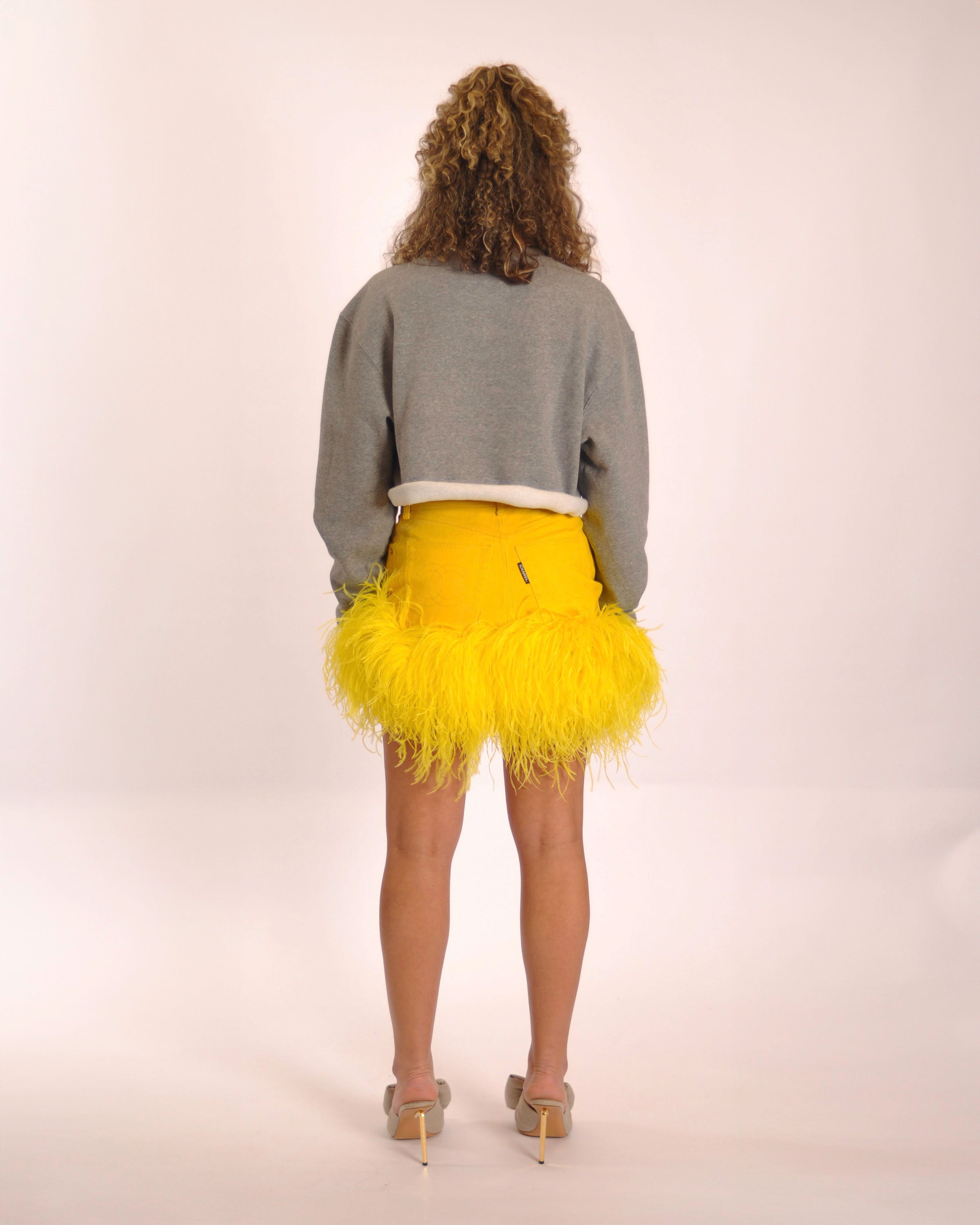 Chanel x Marabou Fur Skirt - Yellow