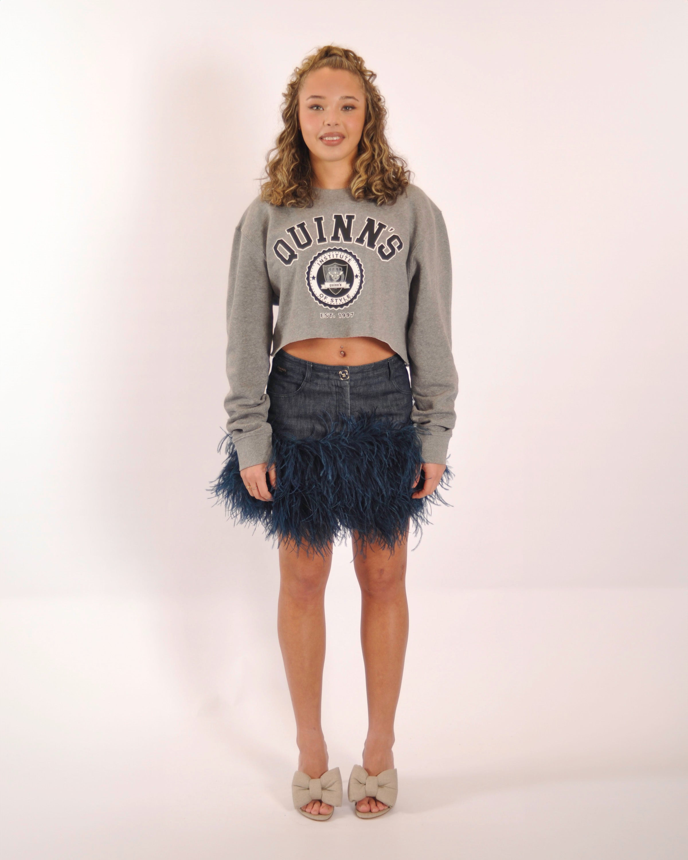 Chanel x Marabou Fur Skirt - Navy