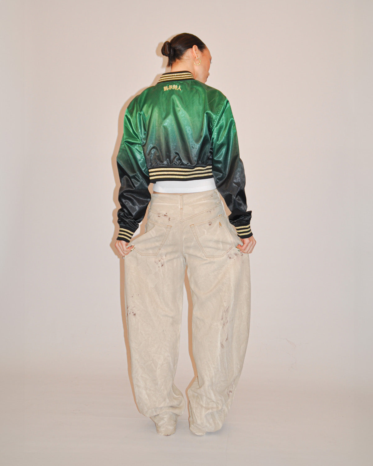 Embellished Celtics Bomber Jacket